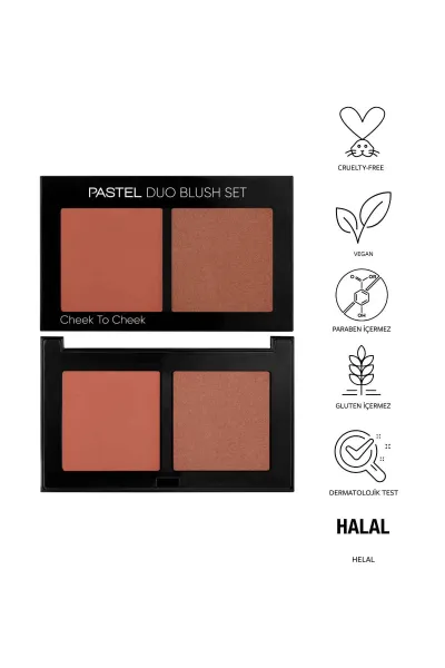 Pastel Duo Blush Set Cheek To Cheek - İkili Allık Seti 20 Warm Honey 250751