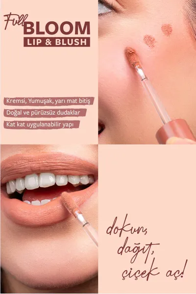 Pastel Full Bloom Lip & Blush - 71 Vanilluxe - Dudak ve Yanak Renklendirici 4.8 Ml 418375
