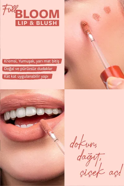 Pastel Full Bloom Lip & Blush - 72 Groovy - Dudak ve Yanak Renklendirici 4.8 Ml 418376