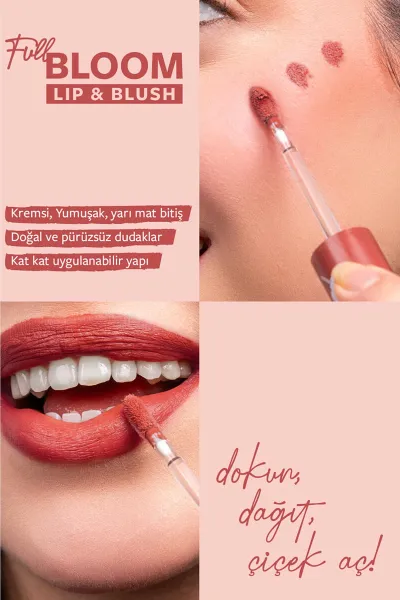 Pastel Full Bloom Lip & Blush - 78 Sienna - Dudak ve Yanak Renklendirici 4.8 Ml 418382