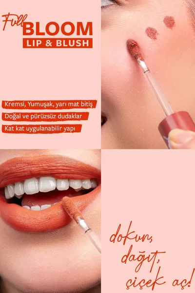 Pastel Full Bloom Lip & Blush - 79 Rhythm -  Dudak ve Yanak Renklendirici 4.8 Ml 418383