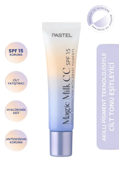 Pastel Magic Milk CC SPF 15 - Cilt Tonu Eşitleyici SPF 15 CC Krem 52 Ivory 442760