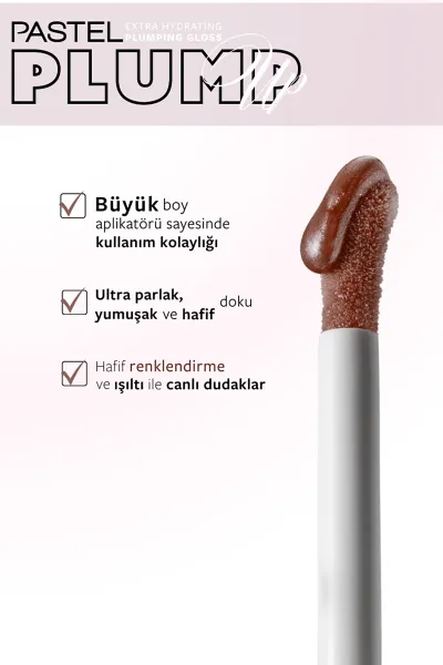 Pastel Plump Up 214 Cacao Extra Hydrating Plumping Gloss - Dolgunlaştıran Dudak Parlatıcısı 349509