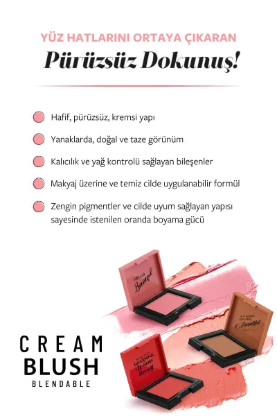 Pastel Profashion Cream Blush Krem Allık No: 41 250654