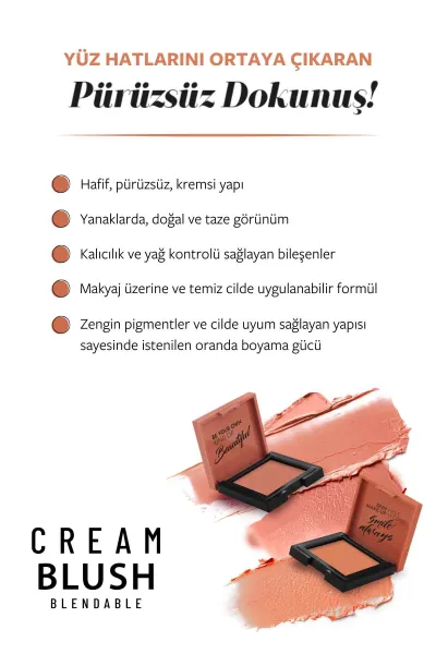 Pastel Profashion Cream Blush Krem Allık No: 44 250680