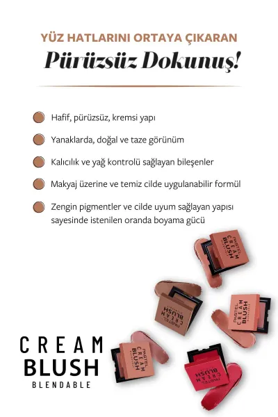 Pastel Profashion Cream Blush Krem Allık No: 45 250681