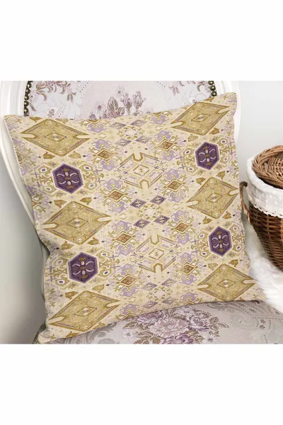 43x43 Dijital Baskılı Fermuarlı Modern Kırlent Kılıfı 308707
