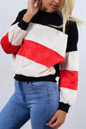 Peluşlu Siyah Sweat 3440B