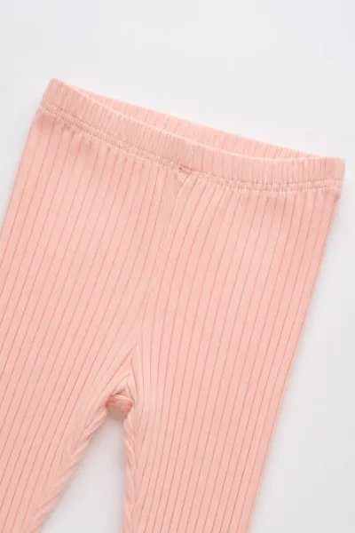 Pembe (0-12 Ay) Kapüşonlu Yelekli Fitilli Taytlı Kız Bebek 3'lü Takım 473372