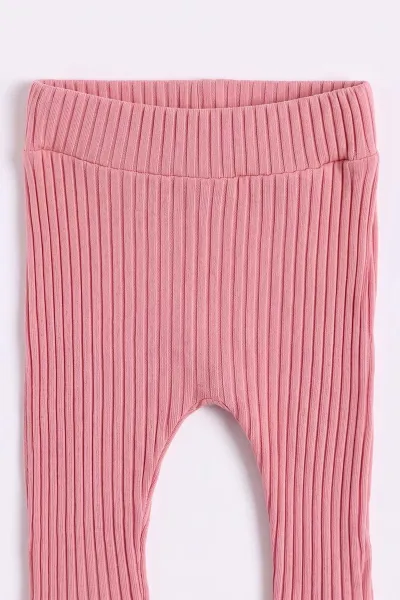 Pembe (0-12 Ay)Üç Kurdela Yelekli Fitilli Taytlı Kız Bebek 3'lü Takım 473363