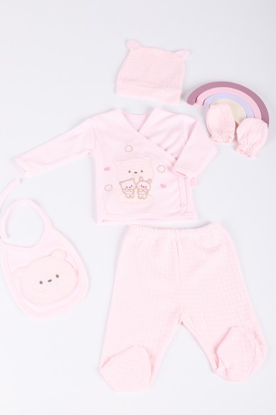 pembe-0-3-ay-ayi-nakisli-5li-kiz-bebe-takim-219715