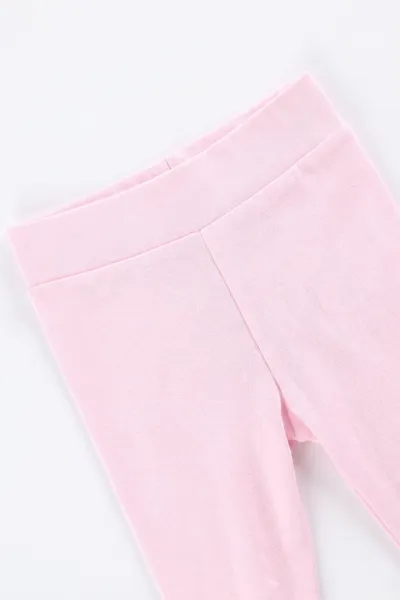 Pembe (0-3 Ay) Kalpli Tavşan Nakışlı 3'lü Kız Bebek Zıbın Seti 477156