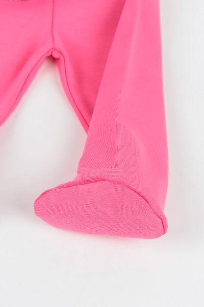 Pembe (0-3 Ay) Papyonlu Penguen Baskılı Zıbın Takım 142046