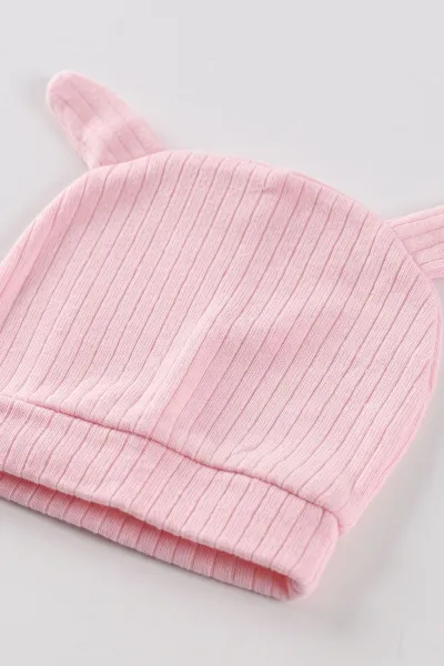 Pembe (0-3 Ay) Raporlu Tavşan Nakışlı 5'li Kız Bebek Zıbın Takım 479241