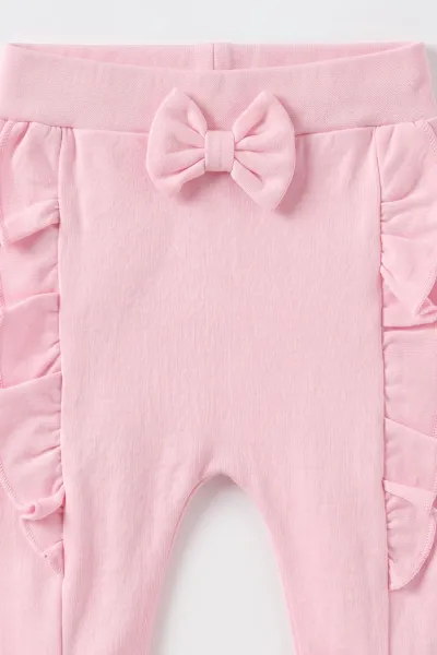 Pembe (0-3 Ay) Süzene Çilek Nakışlı Kız Bebek Takım 477233