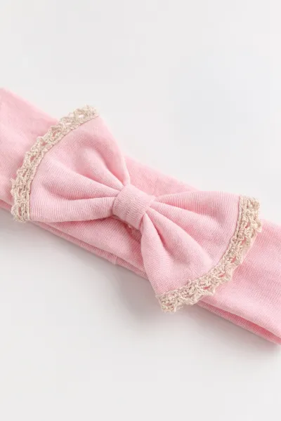 Pembe (0-3 Ay)Cepkenli Yenidoğan 5'li Kız Bebek Zıbın Seti 479277