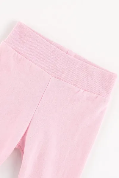 Pembe (0-3 Ay)Fiyonklu  Tavşan  Nakışlı Patikli  Kız Bebek 3'lü Zıbın Takım 477182