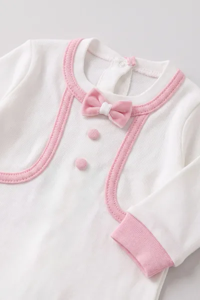 Pembe (0-3 Ay)Kalın Biyeli  Tulum, Battaniye ve 10'lu   Bebek Hastane Çıkış Seti 476862