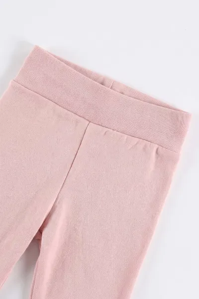 Pembe (0-3 Ay)Süzene Mantar Nakışlı Patikli Kız Bebek 3'lü Zıbın Takım 477164