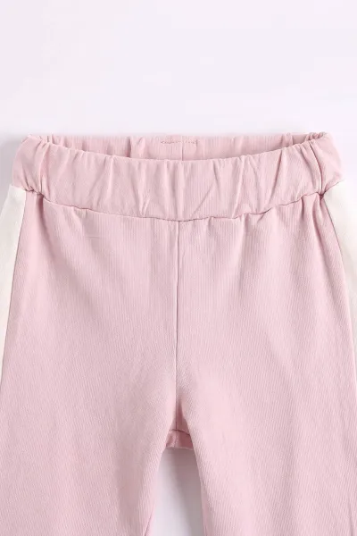 Pembe (0-4 Yaş) Kalp Baskılı Kapüşonlu Fermuarlı Hırkalı Kız Çocuk 2 İp 3'lü Takım 471477