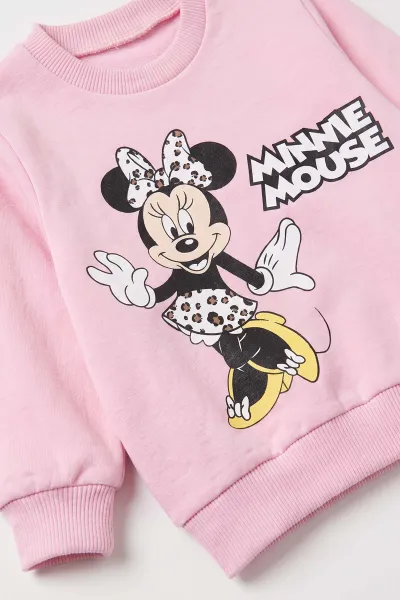Pembe (0-4 Yaş)  Karakter Baskılı 2 İp Kız Bebek&Çocuk Mevsimlik Takım 481092