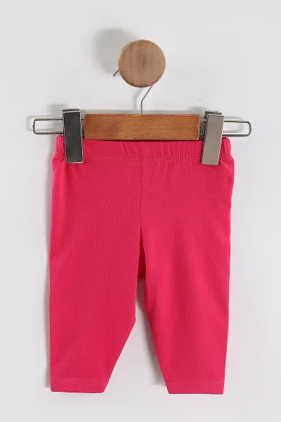 Pembe (0-4 Yaş)3 Arkadaş Baskılı Tişörtlü Taytlı Kız Çocuk Yazlık Takım 456233