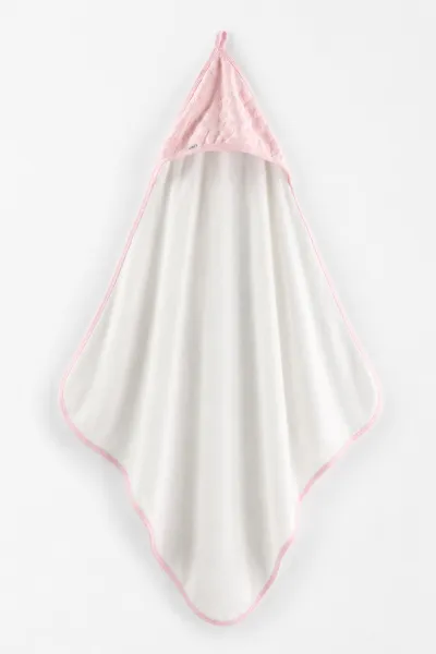 Pembe (0-6 Ay) Kalp Nakışlı   Bebek Havlu Takım 476294