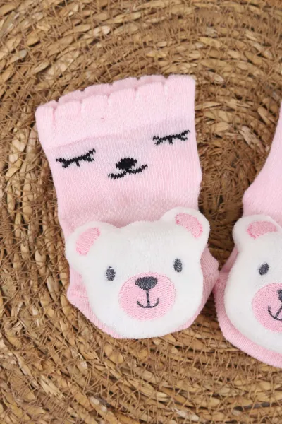Pembe (0-6 Ay)Oyuncaklı   Kız Bebek  Çorap 437619