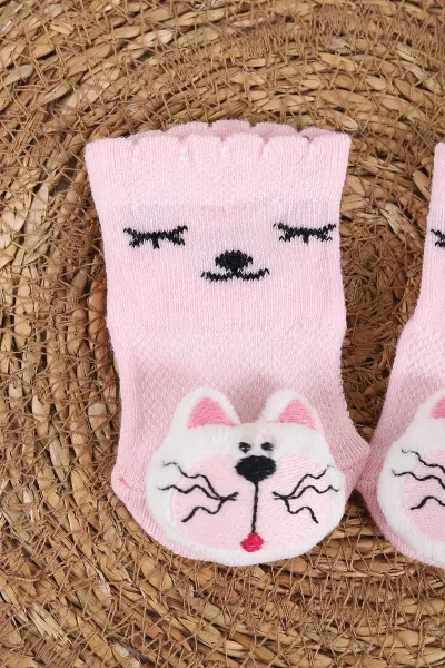 Pembe (0-6 Ay)Oyuncaklı   Kız Bebek  Çorap 437622