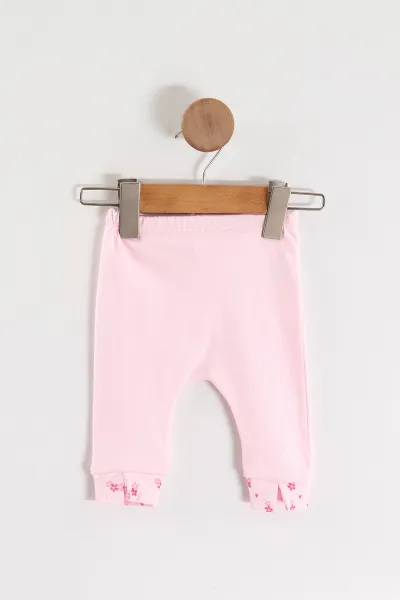 Pembe (0-9 Ay) Ayıcık Nakışlı  Zıbınlı Triko Hırkalı Kız Bebek 3'lü Takım 456389