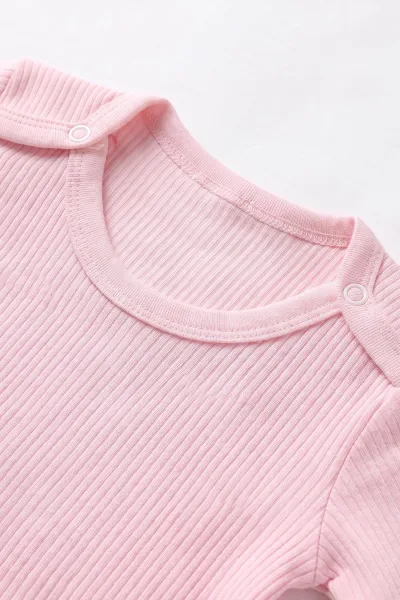 Pembe (0-9 Ay ) Raporlu Düz   Kısa Kol  Bebek & Çocuk Çıtçıtlı Badi 480408