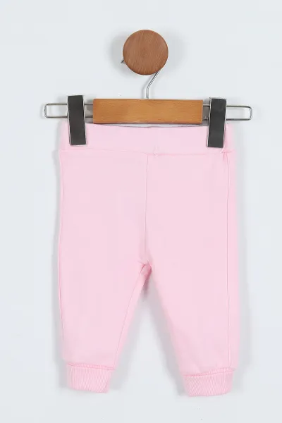 Pembe (1-12 Ay) Kelebek Nakışlı Etek Fırfırlı ı Kız Bebek 3'lü Takım 340676