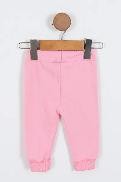 Pembe (1-12 Ay)3 Tavşan Nakışlı Çıtçıt Hırkalı Kız Bebek 3'lü Takım 340672