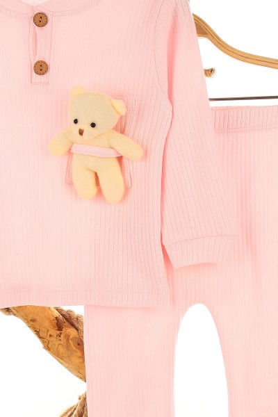 Pembe (1-3 Yaş) Ayıcıklı Kız Çocuk Takım 161311