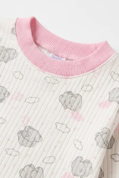 Pembe (1-3 Yaş) Casper Desenli Raporlu Çocuk Pijama Takım 484710