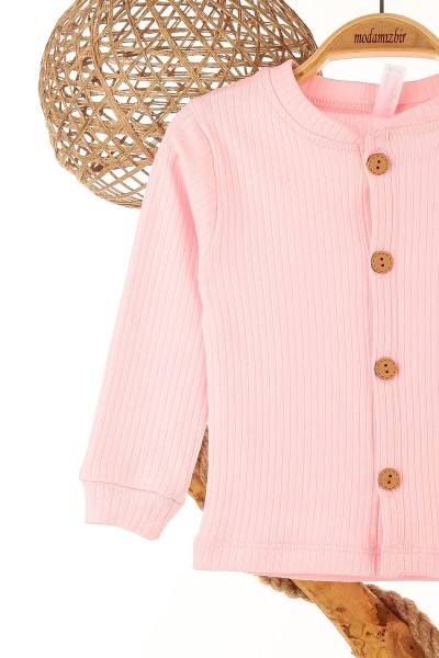 Pembe (1-3 Yaş) Düğmeli Kız Çocuk Pijama Takım 150834