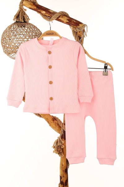 pembe-1-3-yas-dugmeli-kiz-cocuk-pijama-takim-150834
