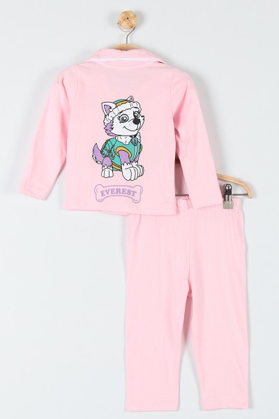 Pembe (1-3 Yaş) Köpek Everest Baskılı Kız Bebe Pijama Takım 181862