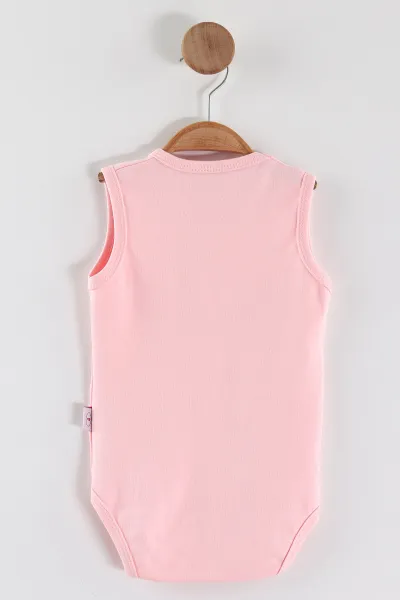 Pembe ( 1-3 Yaş ) Sıfır Kol Düz Bebek&Çocuk Çıtçıtlı Badi 467332