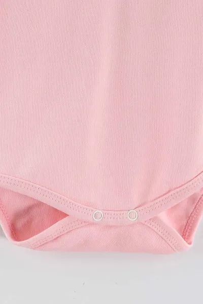 Pembe ( 1-3 Yaş ) Sıfır Kol Düz Bebek&Çocuk Çıtçıtlı Badi 467332