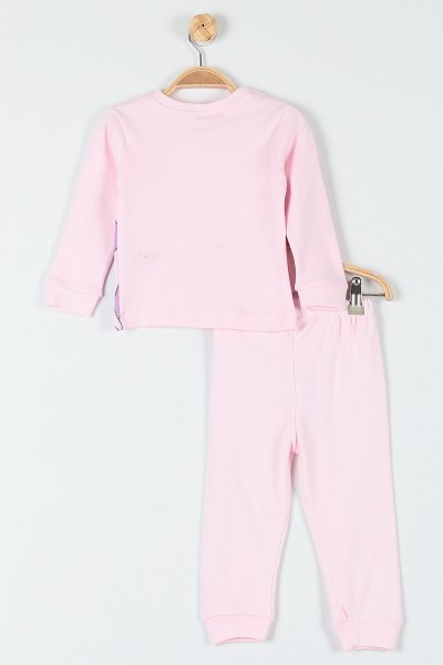 Pembe (1-3 Yaş) Yıldızlı At Baskılı Kız Bebe Pijama Takım 181904