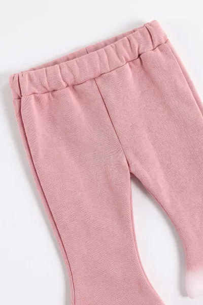 Pembe (1-4 Yaş) Ayıcık Baskılı Fitilli Badili Fiyonk Nakışlı Ceketli Alt Şardonlu   Kız Çocuk&Bebek 3'lü Takım 495274