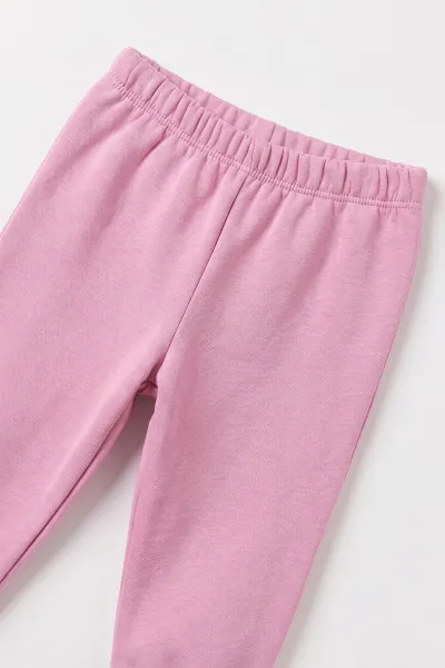 Pembe (1-4 Yaş) Çiçek Baskılı   3 İp Şardonlu Kız Bebek&Çocuk Kışlık Takım 494937