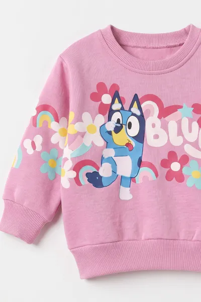 Pembe (1-4 Yaş) Çiçek Baskılı 3 İp Şardonlu Kız Bebek&Çocuk Kışlık Takım 494937