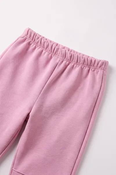 Pembe (1-4 Yaş) Çiçek Baskılı 3 İp Şardonlu Kız Çocuk&Bebek Kışlık Takım 490145