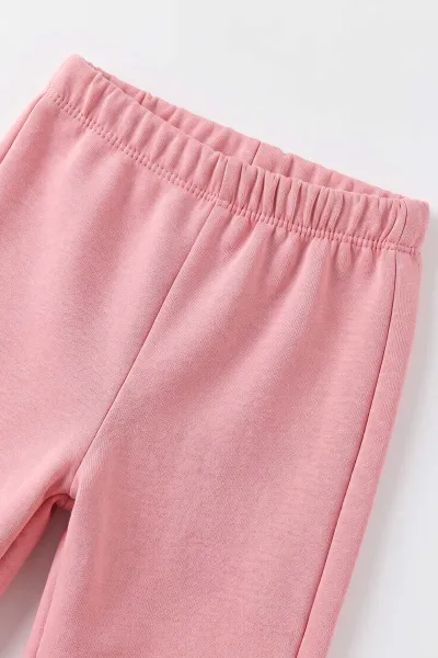 Pembe (1-4 Yaş) Kalp Baskılı 3 İp Şardonlu Kız Bebek&Çocuk Kışlık Takım 500502