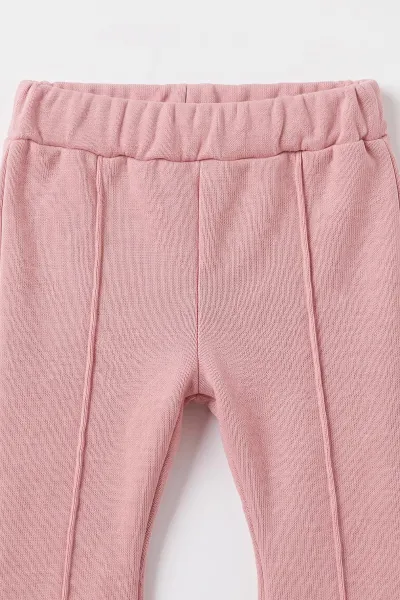 Pembe (1-4 Yaş)Yakası Dantelli Badili Peluş Yelekli Alt Şardonlu Kız Çocuk&Bebek 3'lü Takım 495194