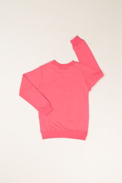Pembe (1-4Yaş)Baskılı İçi Şardonlu Kız Çocuk Sweat 82142