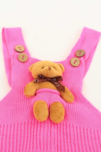 Pembe (1-5 Yaş) Ayı Oyuncaklı Kız Çocuk Salopet 147371