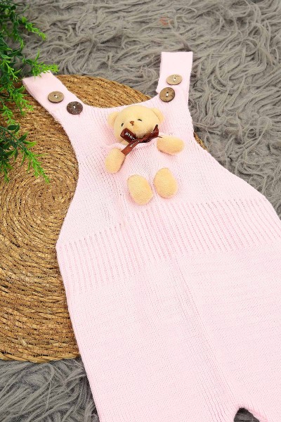Pembe (1-5 Yaş) Ayı Oyuncaklı Kız Çocuk Salopet 153994